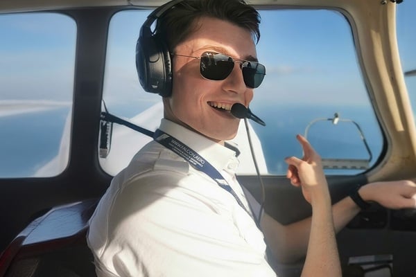 Where Abouts can I fly an aeroplane for the first time?