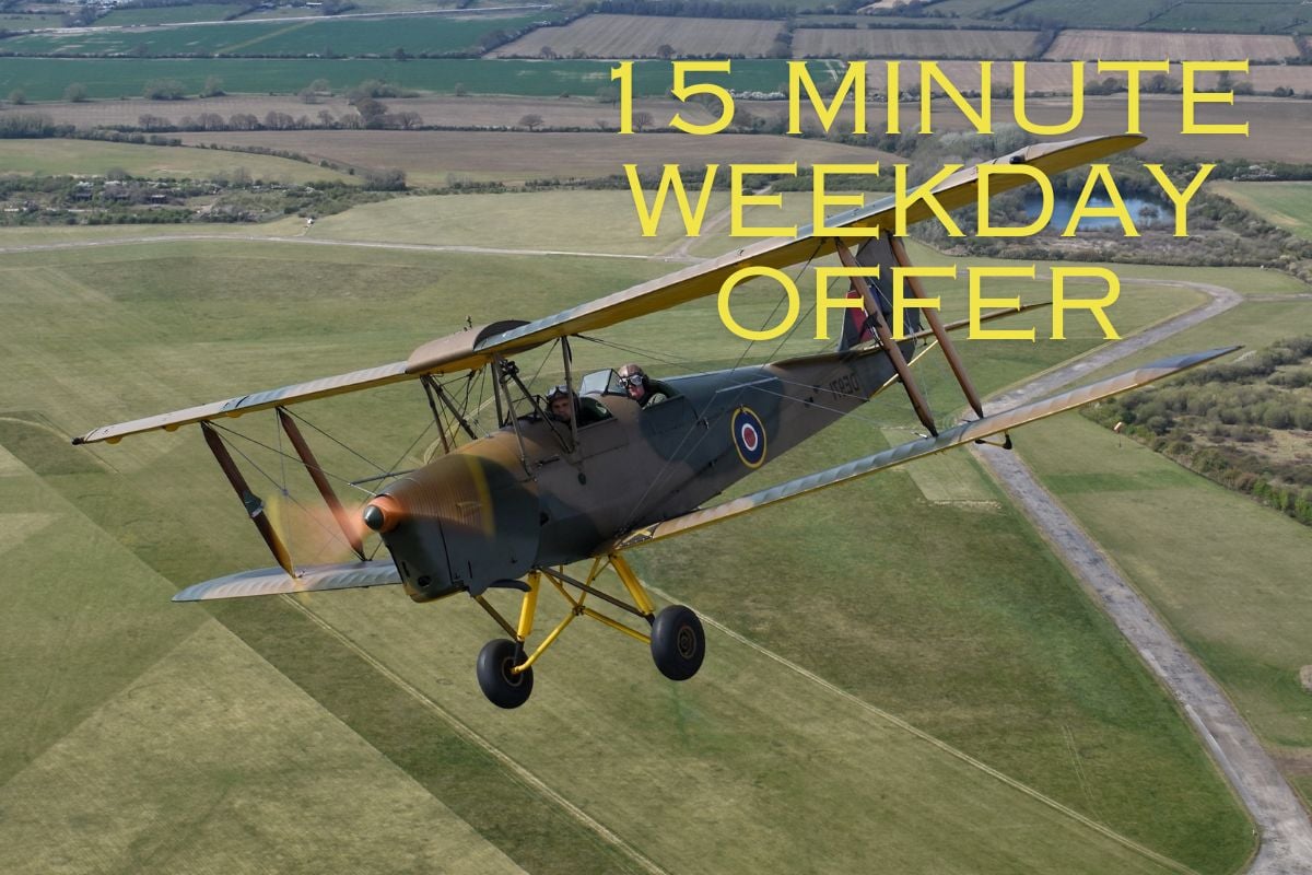 15 Minute Weekday Tiger Moth Offer Experience from Flydays.co.uk