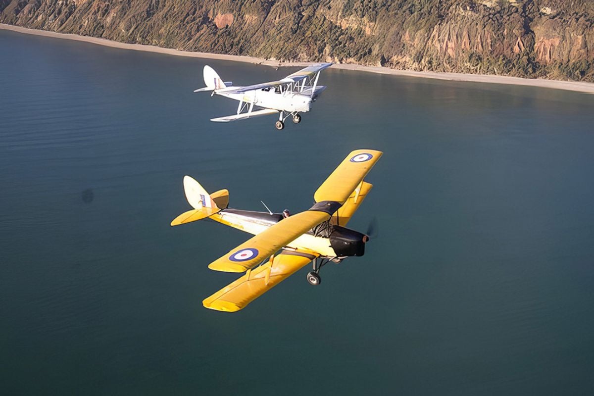 60 Minute Tiger Moth Jurassic Coast Flight from Dunkeswell Aerodrome 