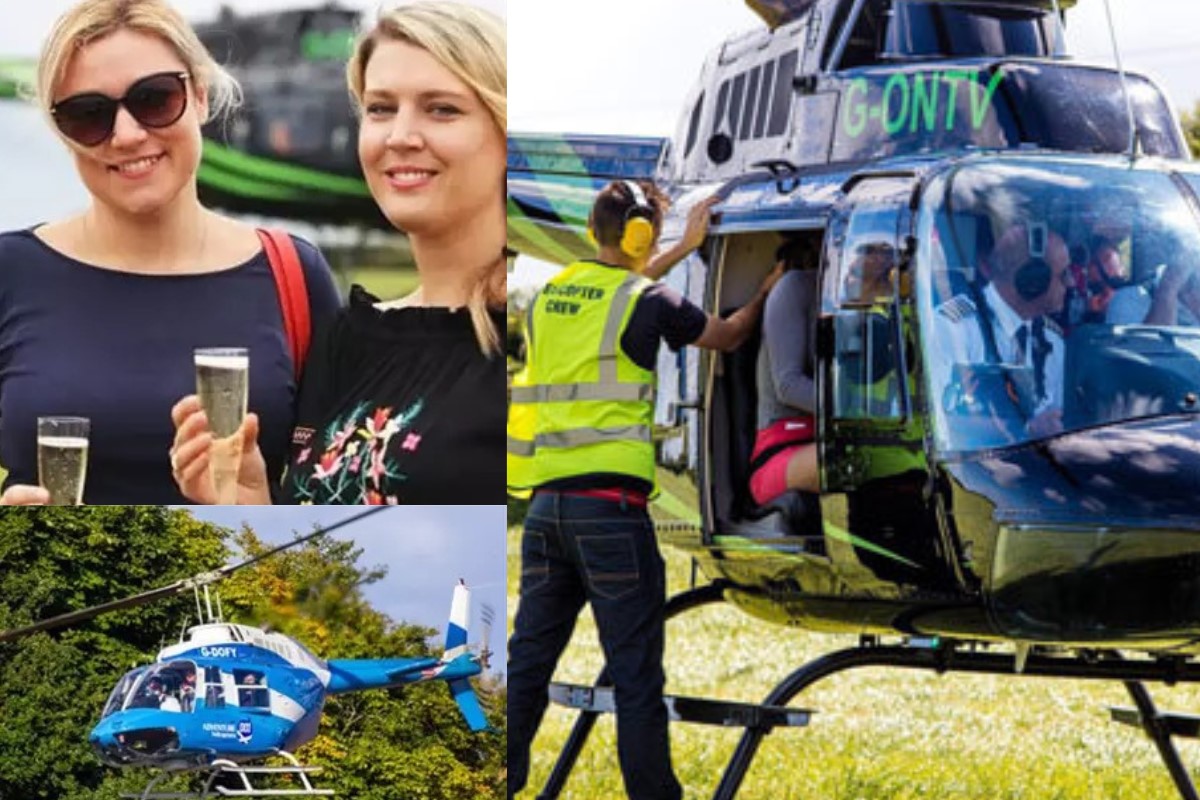 Helicopter Flight with Bubbly and Chocolates for Two Experience from flydays.co.uk