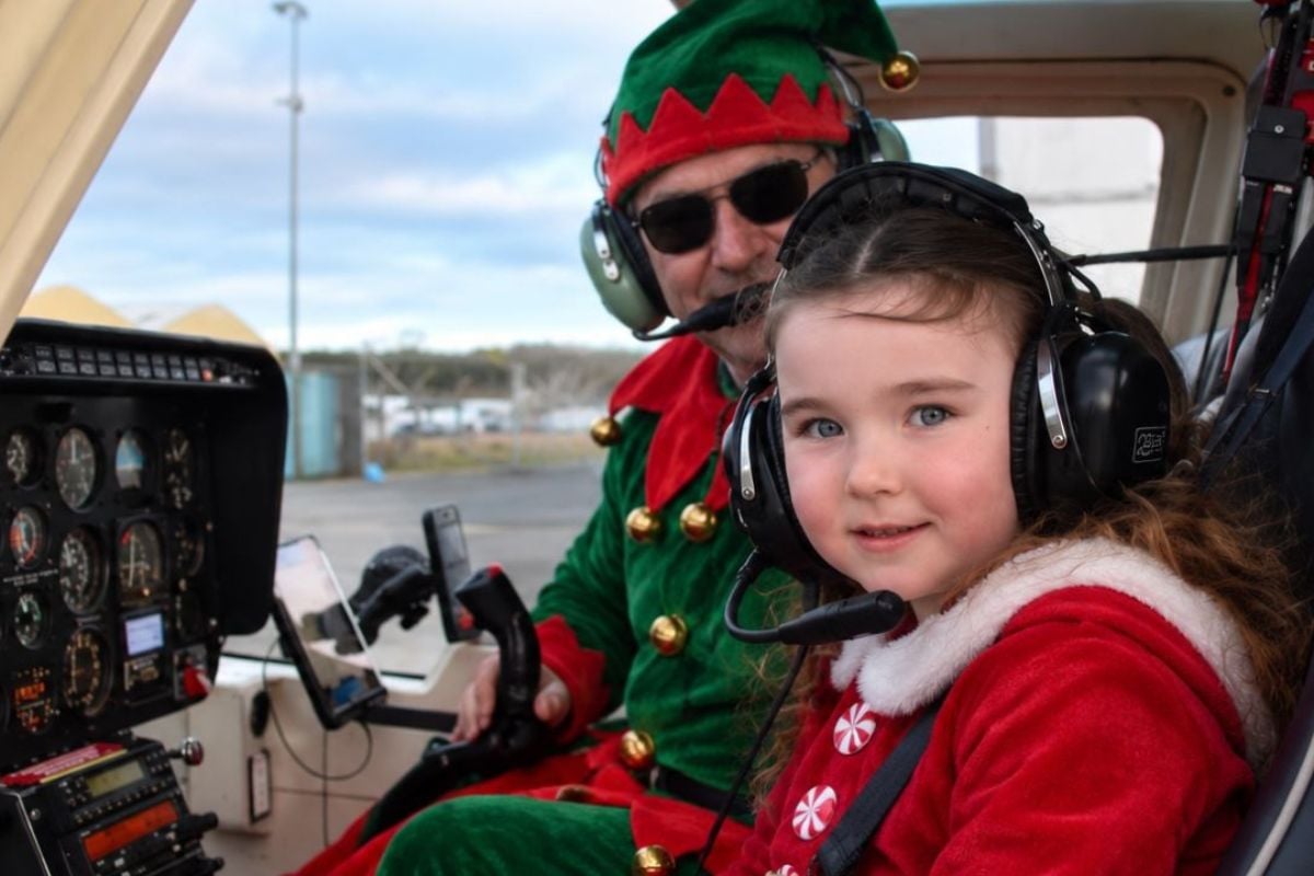 Santa's Christmas Elf Helicopter Adventure for Two in Kent
