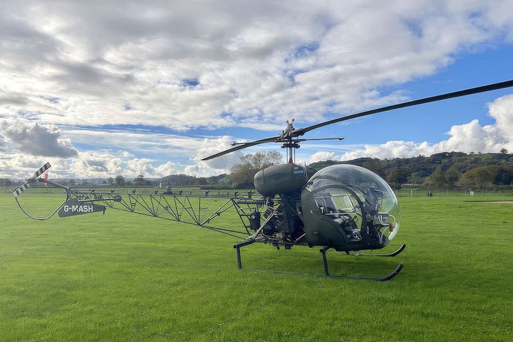 30 Minute Vintage Bell 47 Helicopter Lesson in Welshpool